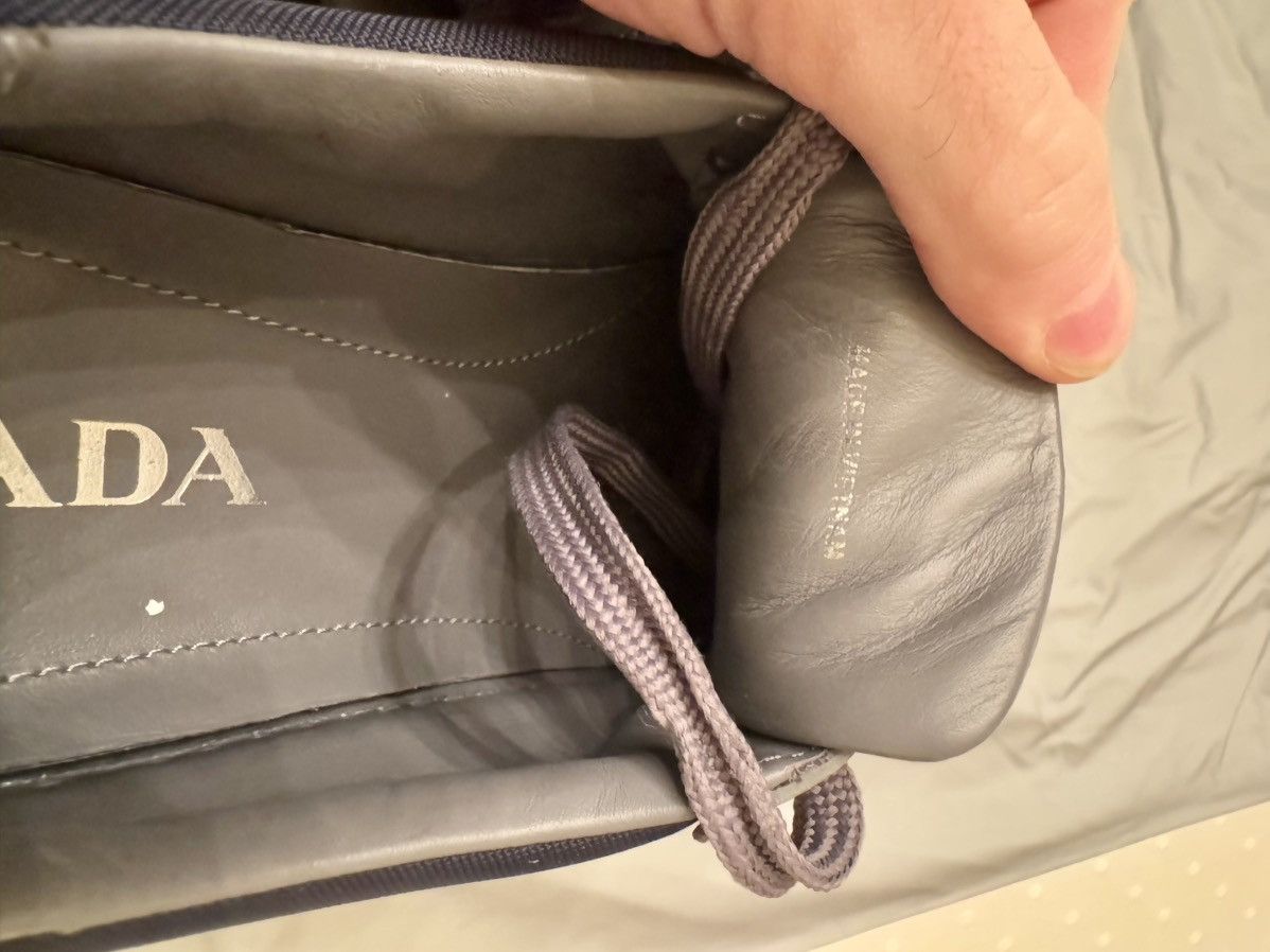 Prada Blue / Grey Logo Sneakers Size US 7.5 / EU 40-41 - 12 Thumbnail