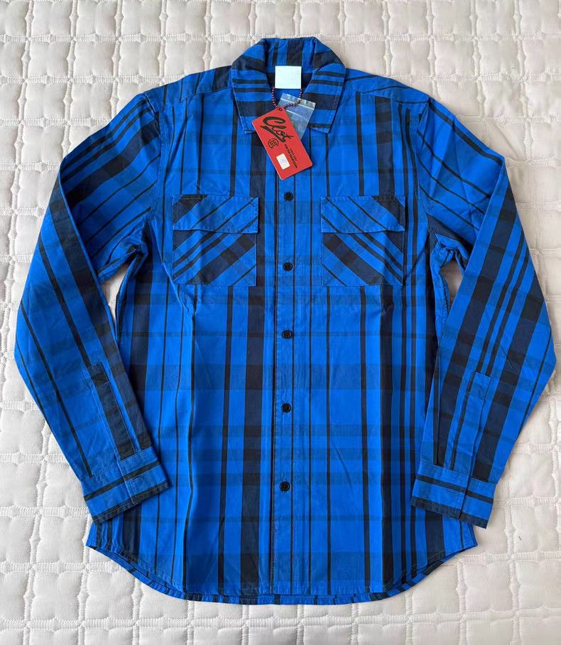 CLOT CLOT Edison Chen Early Blue Plaid Long Sleeve Shirt Size US M / EU 48-50 / 2 - 1 Thumbnail