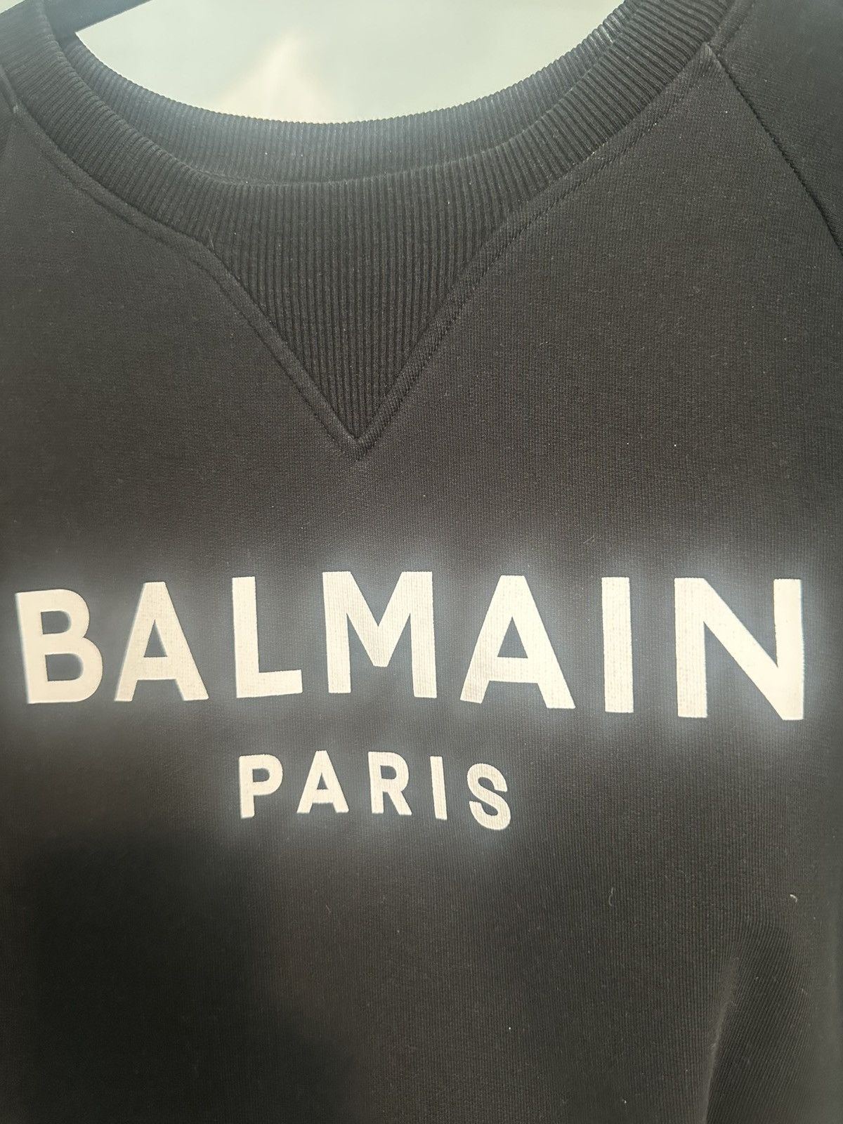 Balmain Balmain Black Printed Sweatshirt Size US L / EU 52-54 / 3 - 3 Thumbnail