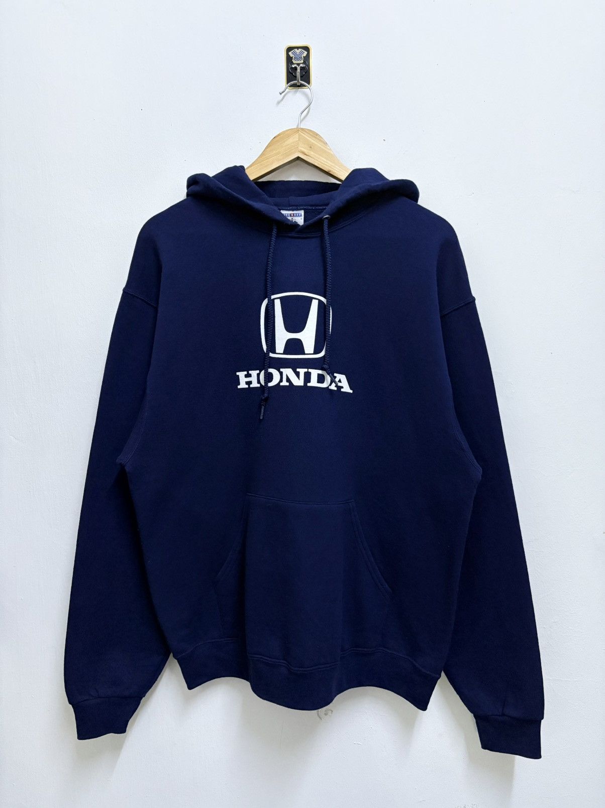 Japanese Brand 2000's JDM Honda / Wangan Midnight Racing Navy Hoodie Size US L / EU 52-54 / 3 - 1 Thumbnail