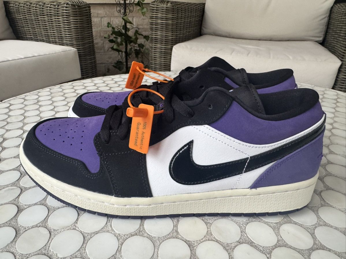 Jordan Brand Mismatched Sizes 10 Left 9.5 Right Jordan 1 Low Court Purple Size US 9.5 / EU 42-43 - 4 Thumbnail