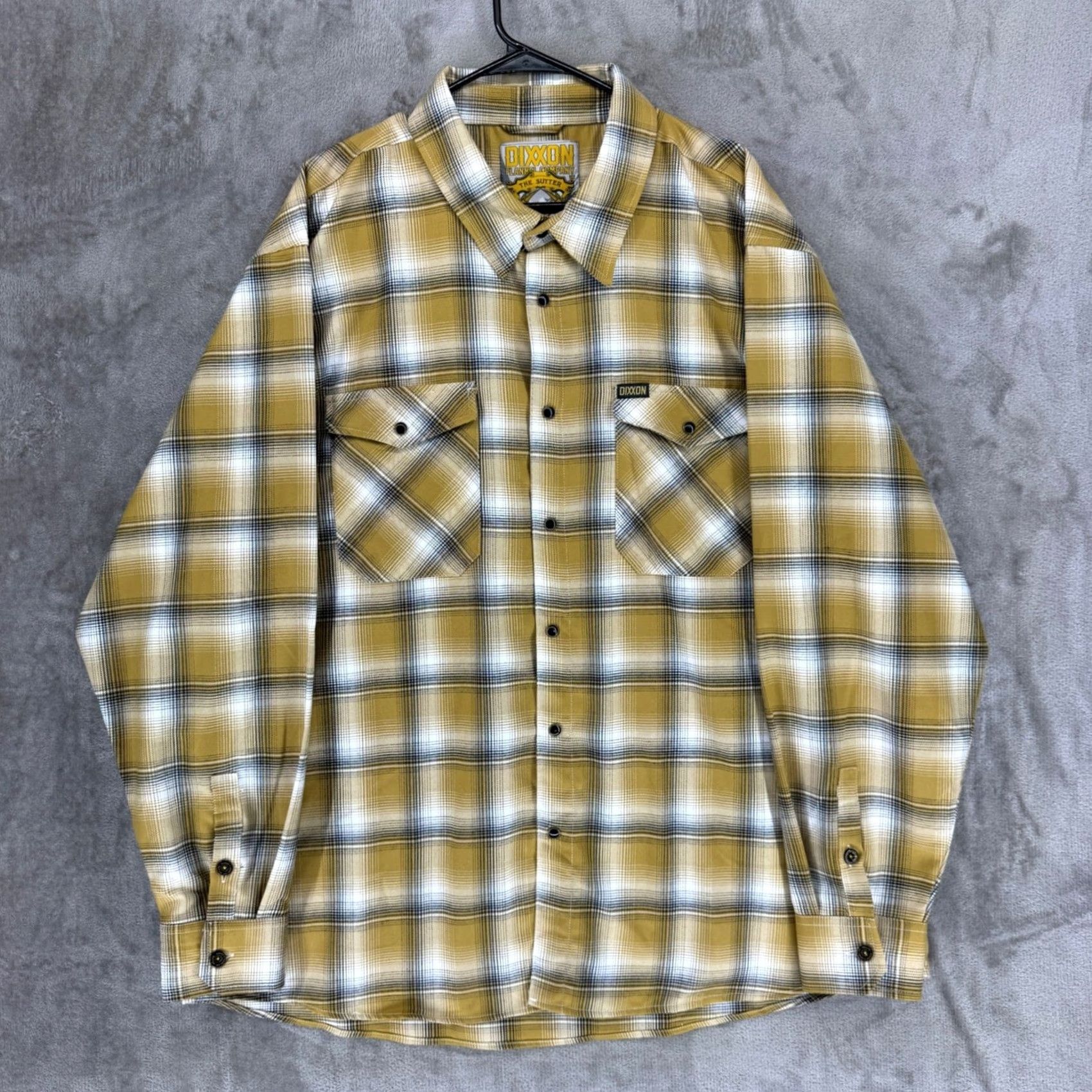 Vintage Dixxon Flannel Company The Sutter Plaid Shirt Men 3X Mustard Yellow D-Tech Blend Shirt Size US XXL / EU 58 / 5 - 2 Thumbnail