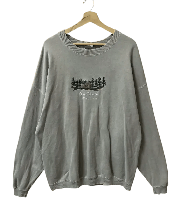 Gildan Vintage 90’s Up North At The Cabin Sweatshirts Size US XXL / EU 58 / 5 - 1 Thumbnail