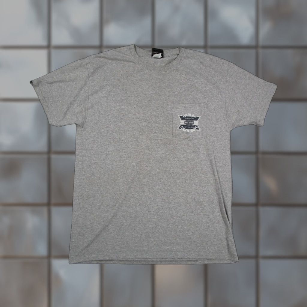 Harley Davidson Harley-Davidson Shirt Mens L Gray New Orleans Louisiana Pocket Graphic Back Fleur-de-lis Size US L / EU 52-54 / 3 - 1 Thumbnail