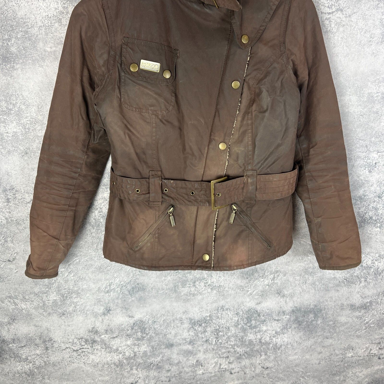 Barbour Barbour International Waxed Jacket Women's Size 4 Brown ` Size S / US 4 / IT 40 - 3 Thumbnail