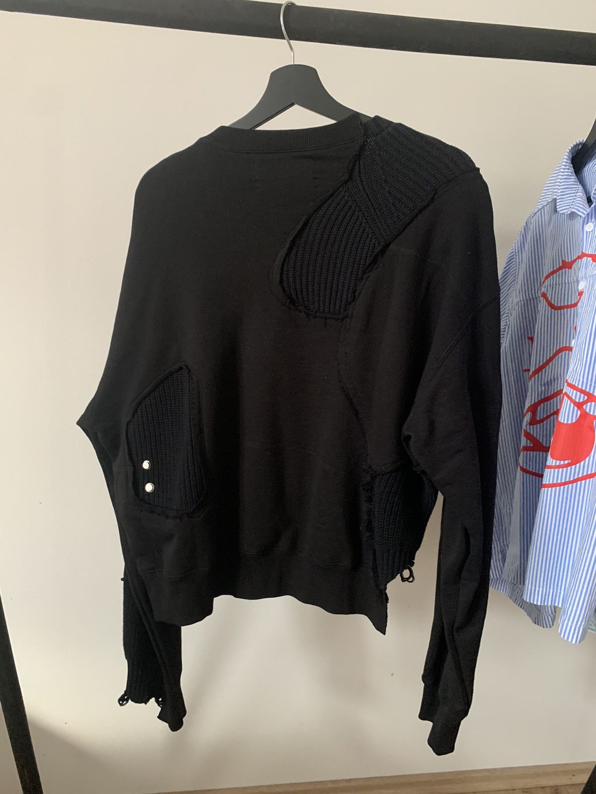 C2H4 C2H4 Filtered Reality Distressed Panelled Crewneck Size US M / EU 48-50 / 2 - 4 Thumbnail
