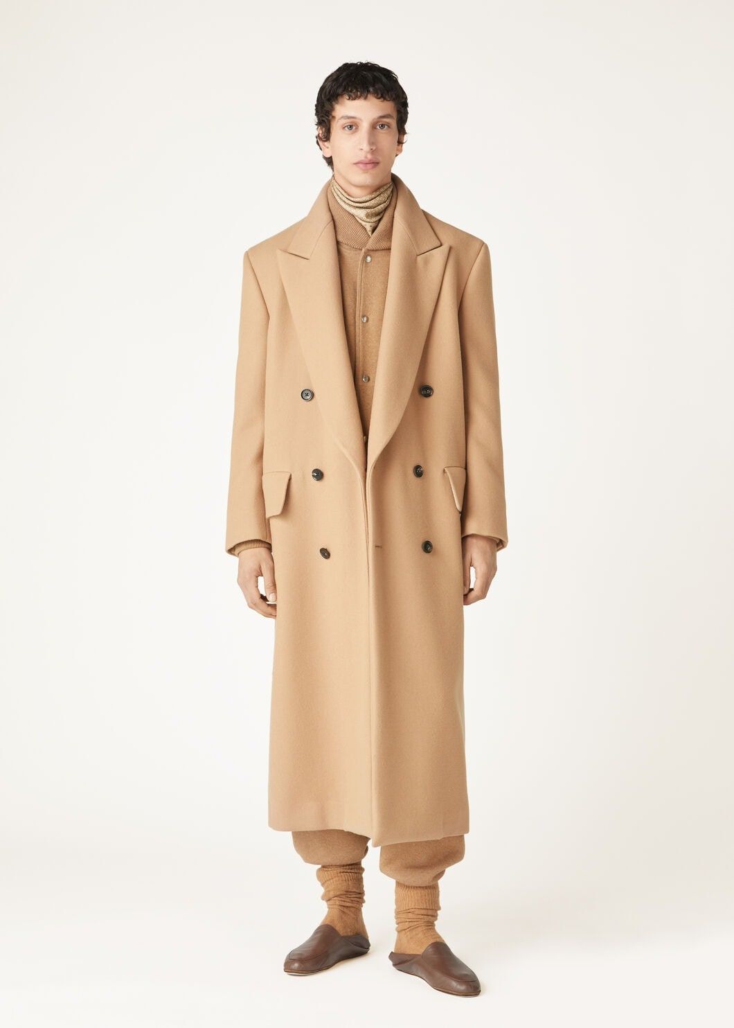 Loro Piana o1w1db10725 FAO8164 Tiziano Coat in Beige Size US M / EU 48-50 / 2 - 2 Thumbnail