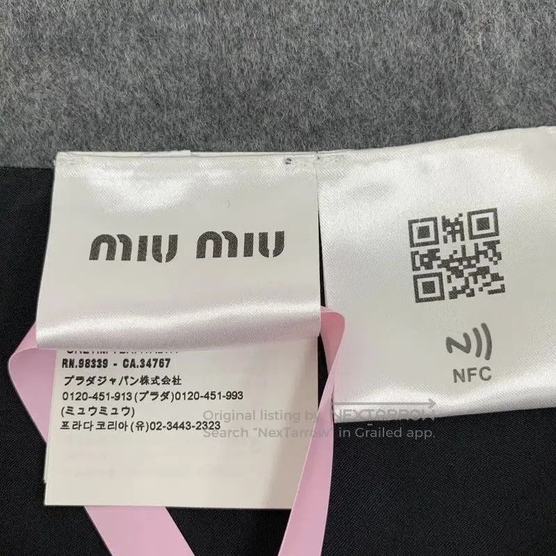 Miu Miu Miu Miu Gray Wool Women's Skirt . Size 23" - 7 Thumbnail