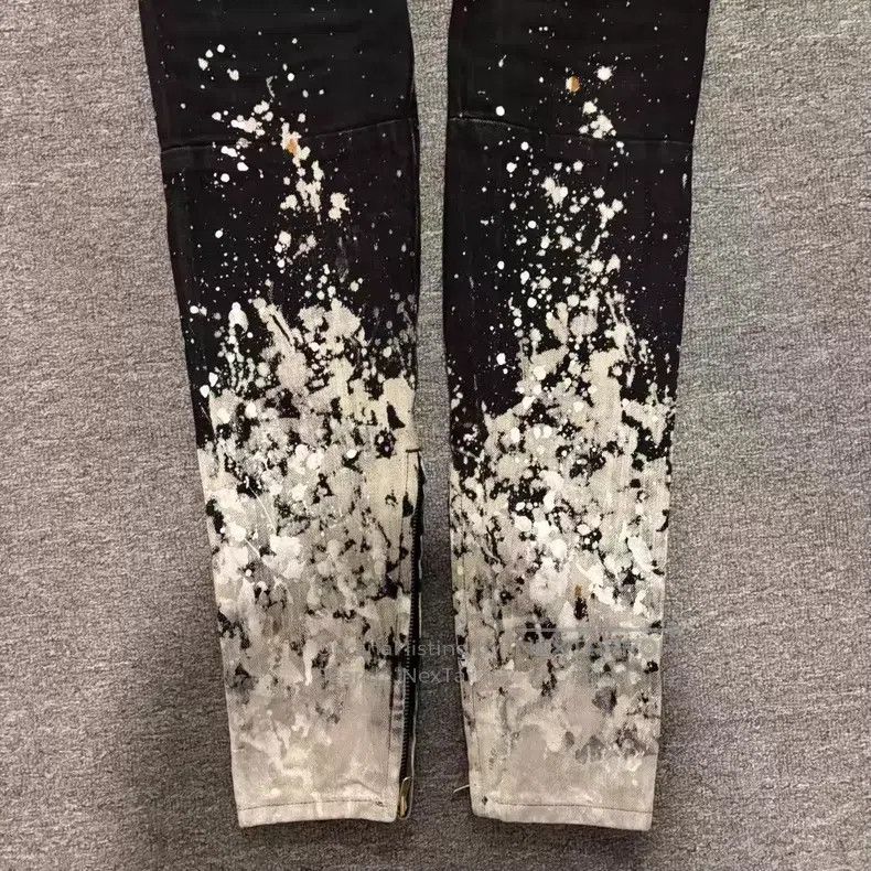 Fear of God Fear of God Season 5 black ink splash jeans Size US 31 - 3 Thumbnail