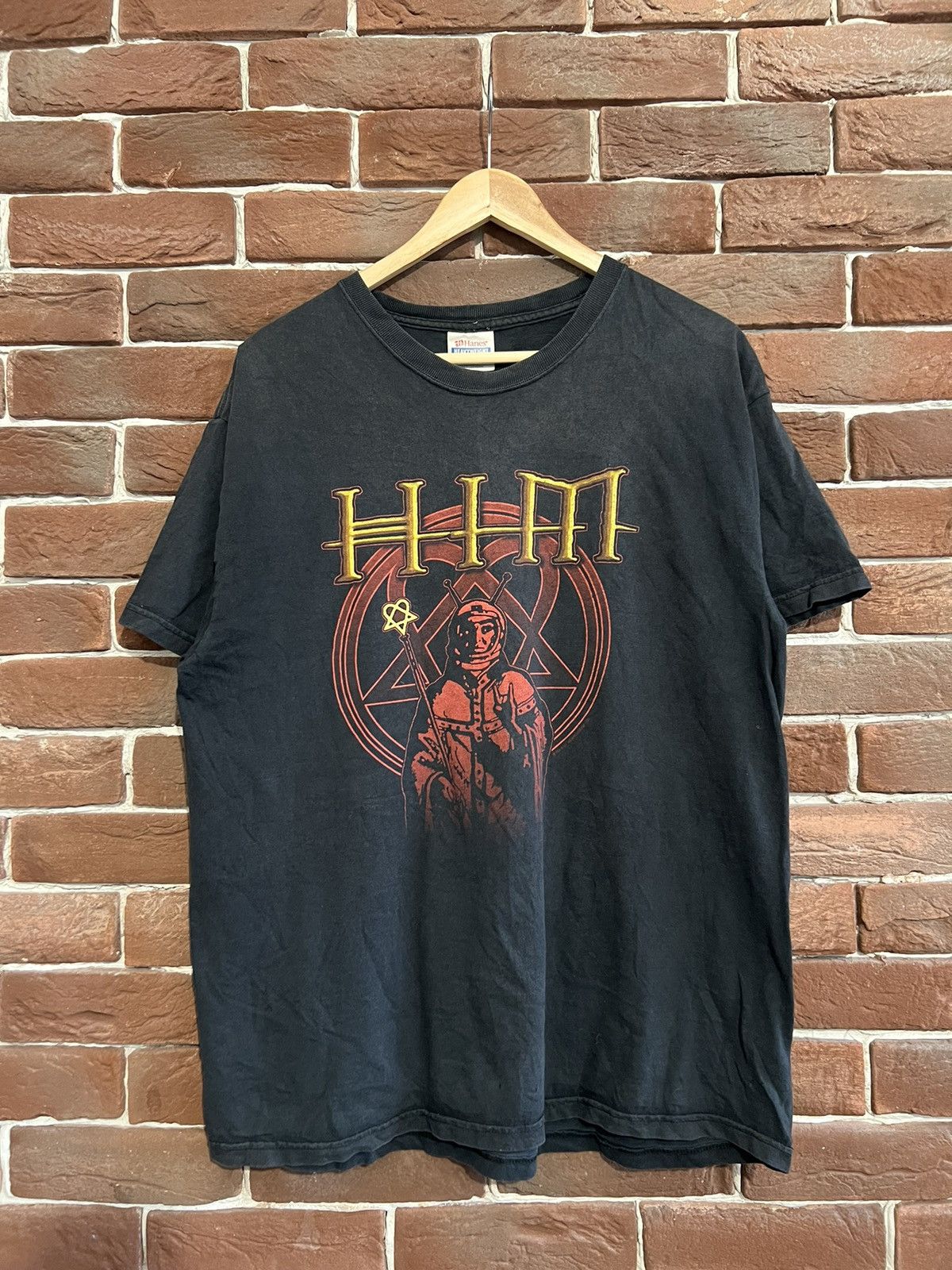 Band Tees Vintage Y2K 2000s HIM Heartagram Logo Shirt Bam Band Metal Size US L / EU 52-54 / 3 - 1 Thumbnail