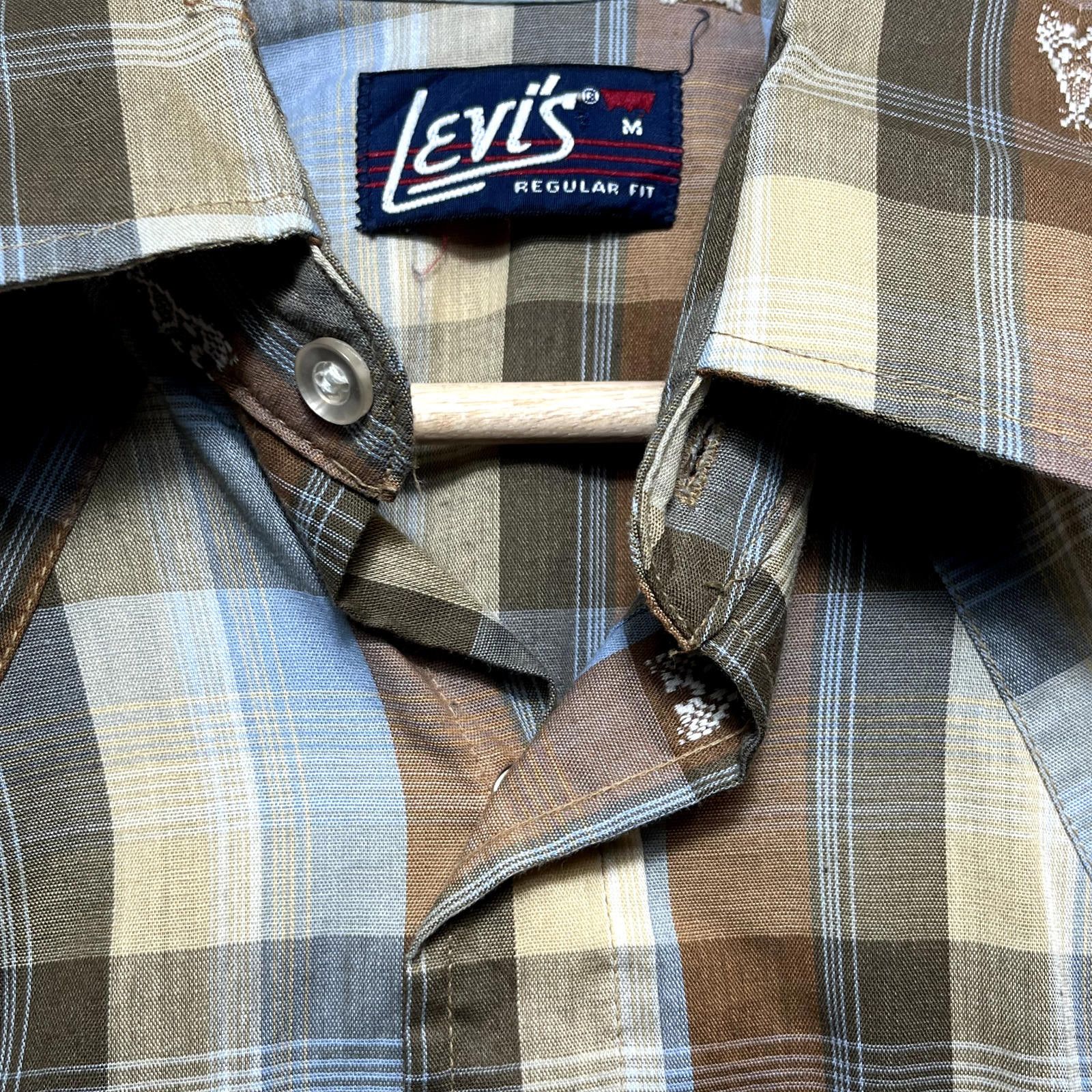 Levi's × Vintage Vintage 70s Levi's Pearl Snap Western Shirt Size L Size US L / EU 52-54 / 3 - 9 Thumbnail