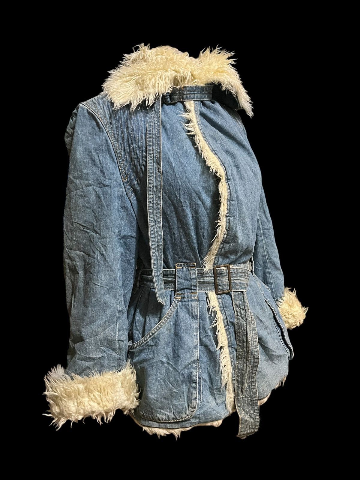 Tsumori Chisato Denim faux fur jacket Size M / US 6-8 / IT 42-44 - 3 Thumbnail