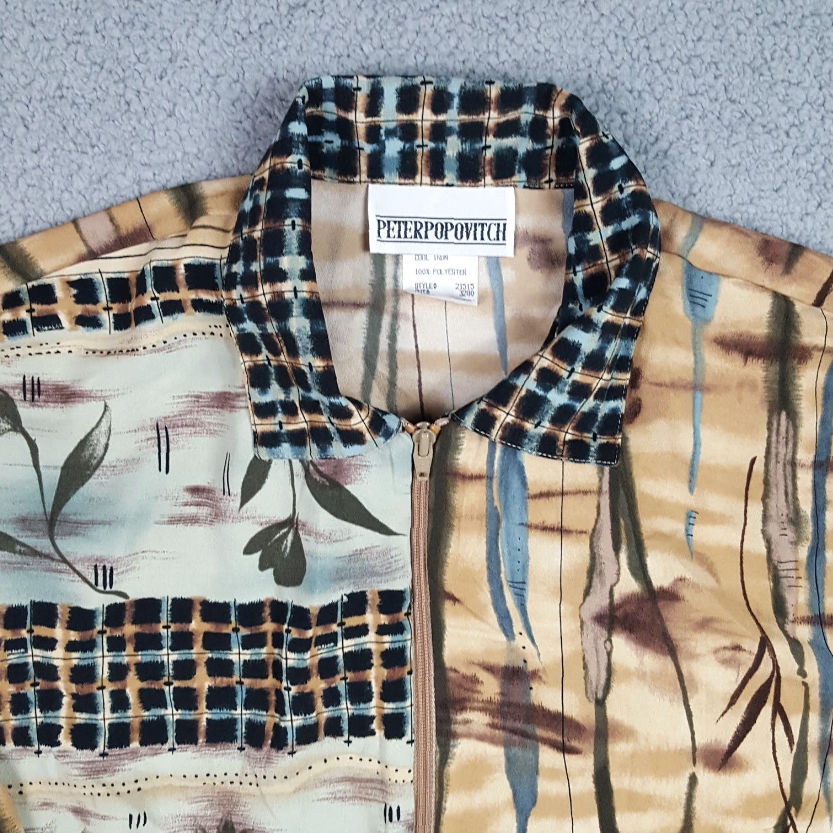 Etro Vintage 90s Plant Nature Outdoor Women's Medium Zip Up Retro Garden Jacket Shirt? Size M / US 6-8 / IT 42-44 - 2 Thumbnail