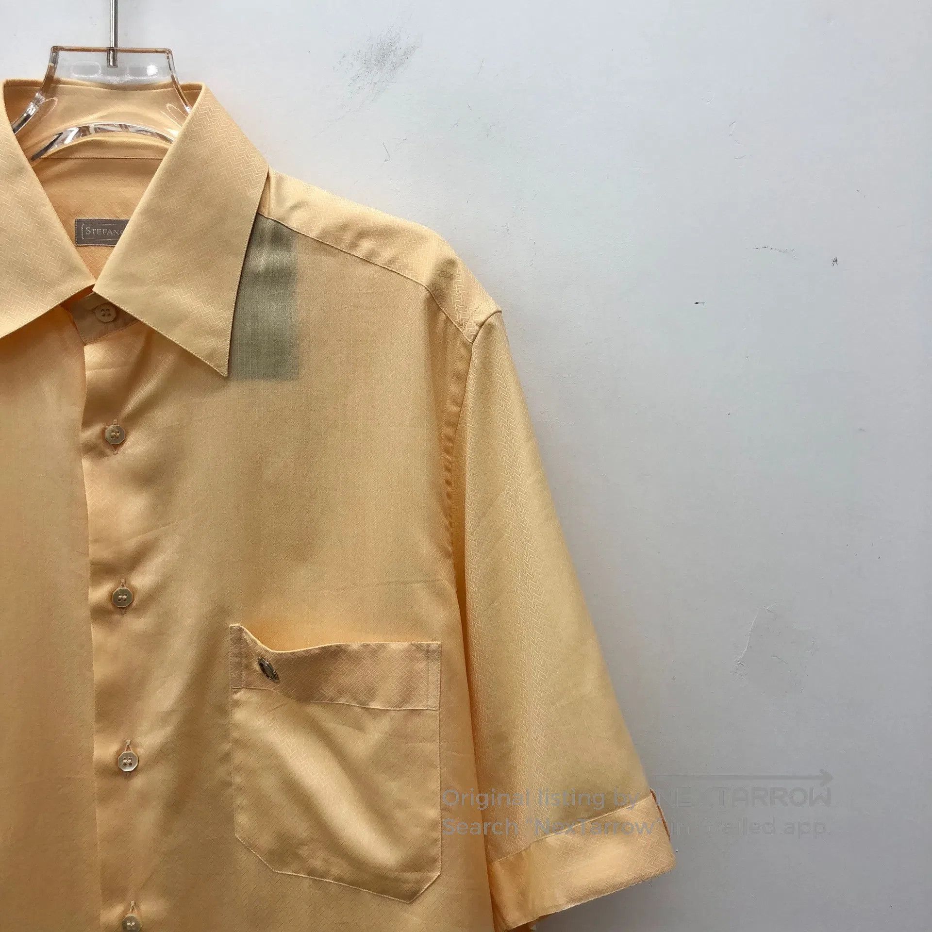 Stefano Ricci Stefano Ricci Yellow Cotton Collar Single-Breasted Short-S Size S / US 4 / IT 40 - 3 Thumbnail