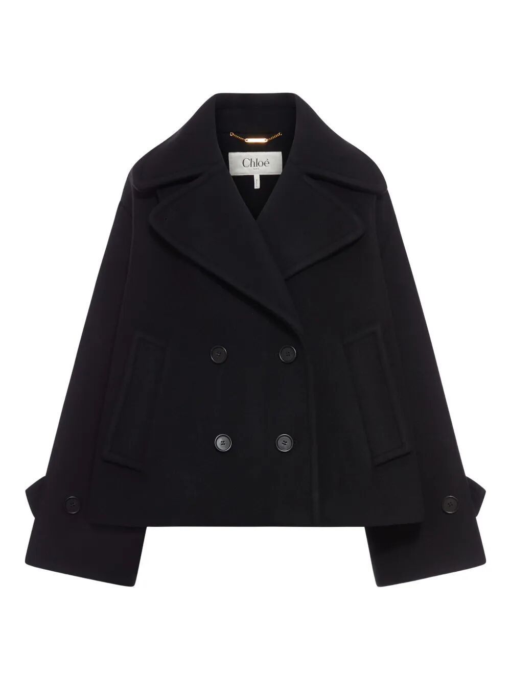 Oversized Wool Short Coat, Women's (Size M)