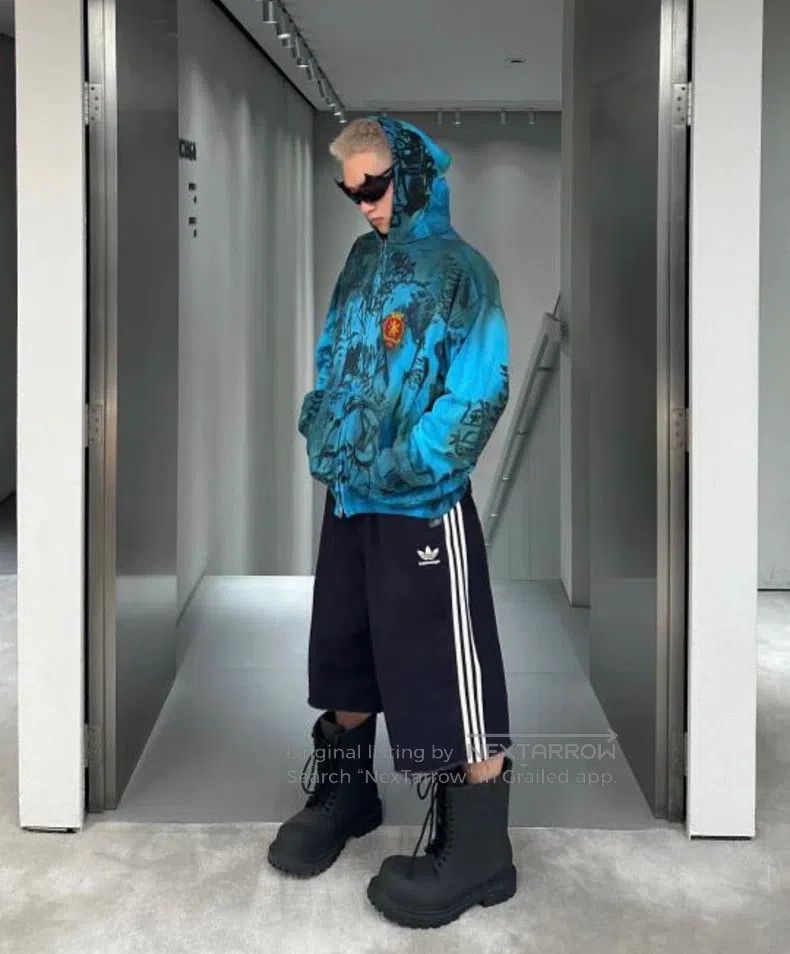Balenciaga Balenciaga Graffiti Dirt Washed Hoodie Size US XXL / EU 58 / 5 - 9 Thumbnail