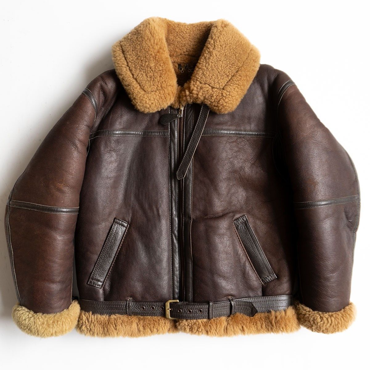 Vintage AVIATION LEATHER CRAFT RAF Irvin Shearling Jacket Size 40 Size US XXS / EU 40 - 1 Thumbnail