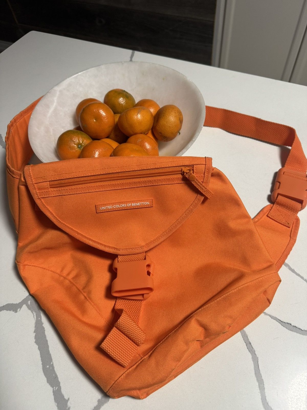 United Colors Of Benetton United Colors of Benetton Monochromatic Sling Bag Orange Size ONE SIZE - 4 Thumbnail
