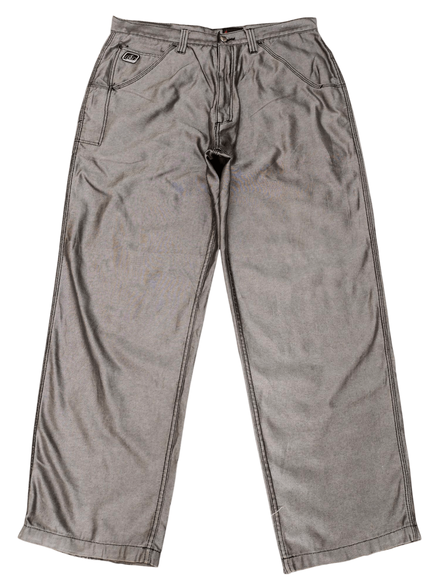 JNCO Vintage Y2k Johnny Blaze Skull Fire Embroidered Baggy Jeans Size US 38 / EU 54 - 9 Thumbnail