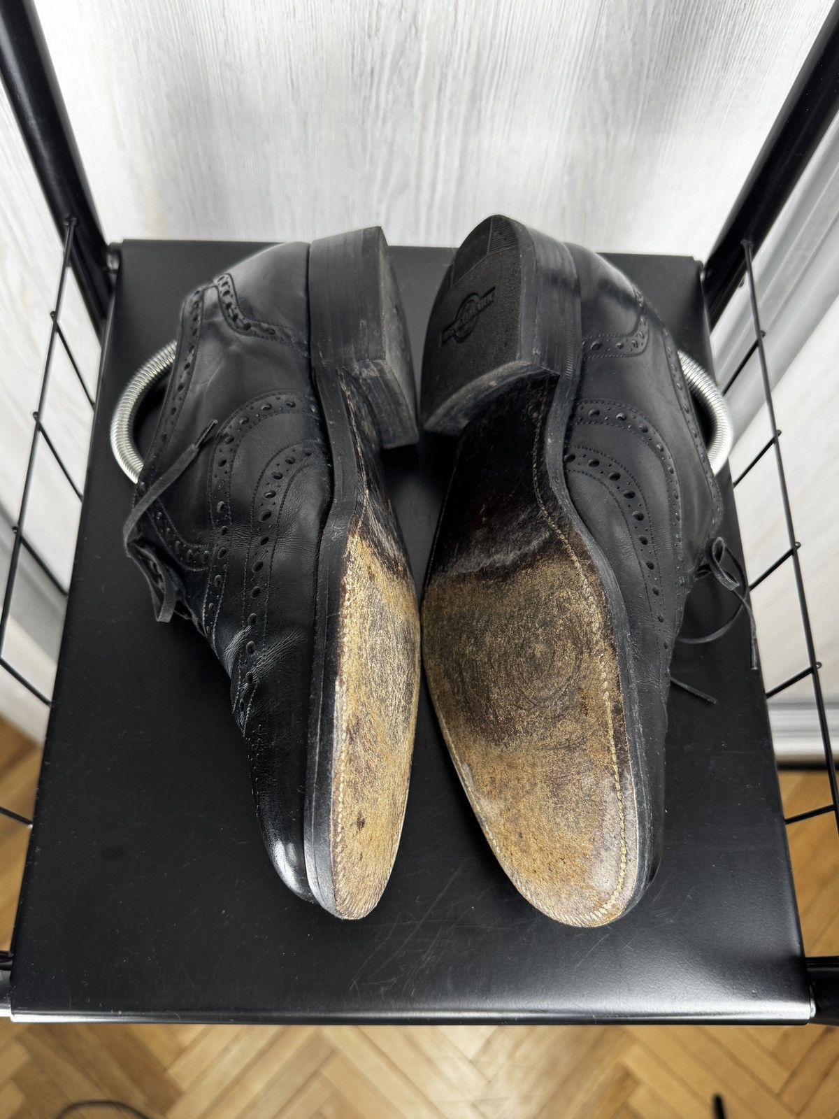 Grenson Grenson England Stanley Wingtip Brogue Oxford Black Leather Size US 7.5 / EU 40-41 - 8 Thumbnail