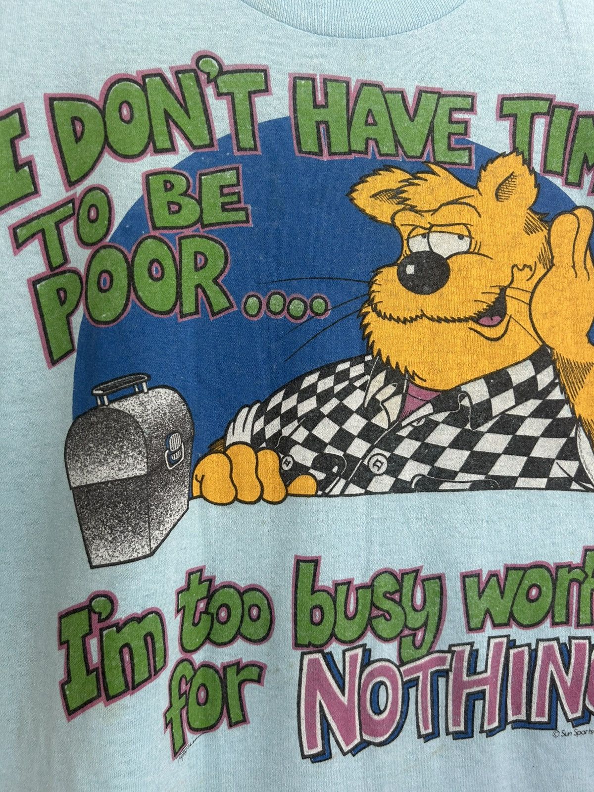 Vintage Vintage ‘Im Too Busy Working For Nothing’ Sun Sportswear Tee Size US L / EU 52-54 / 3 - 4 Thumbnail