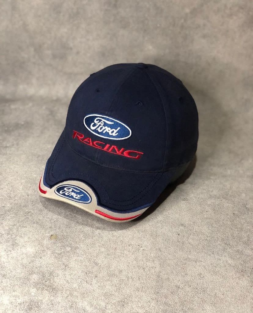 image of Vintage Ford Racing Nascar Caps in Navy, Men's