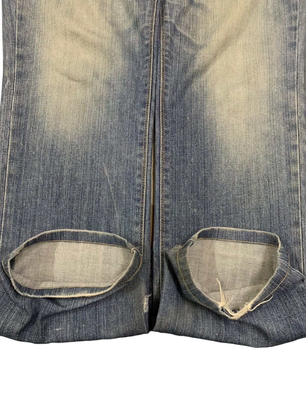 Neil Barrett Vintage Black Barret Japan Blue Wash Grunge Distressed Jeans Size US 31 - 10 Thumbnail