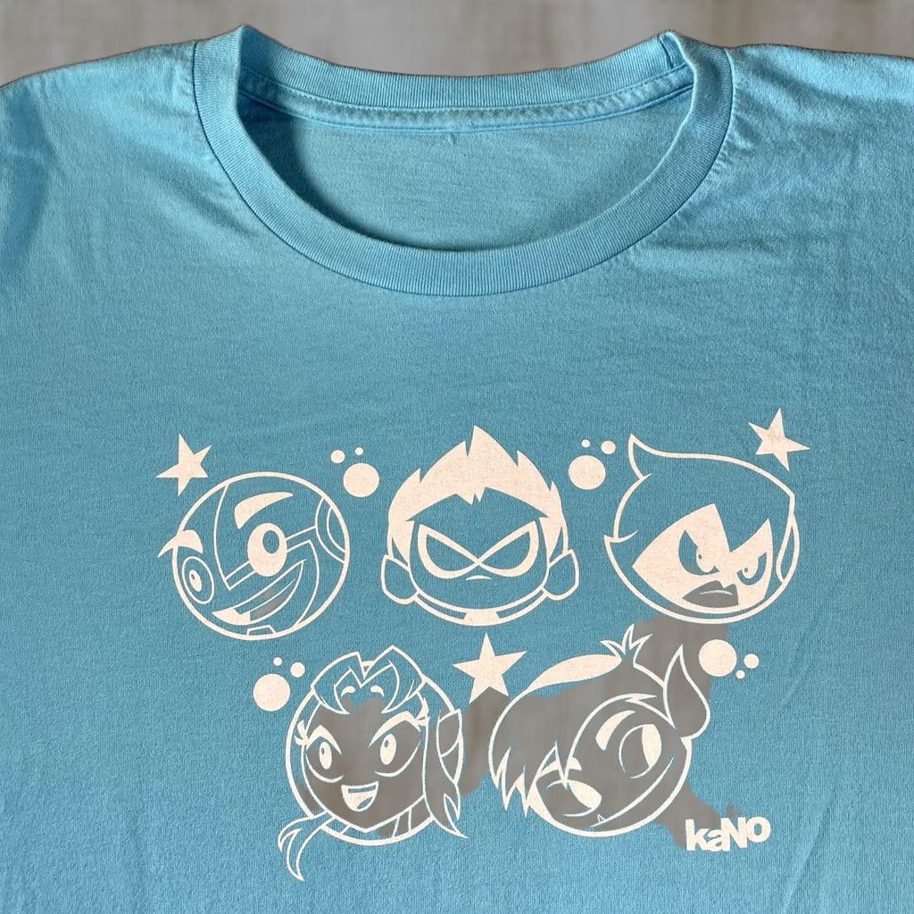 DC Comics Teen Titans Shirt Men’s L Warner Bros Promo Shirt Kano Design Art DC Comics Blue Shirt Mens L Size US L / EU 52-54 / 3 - 1 Thumbnail