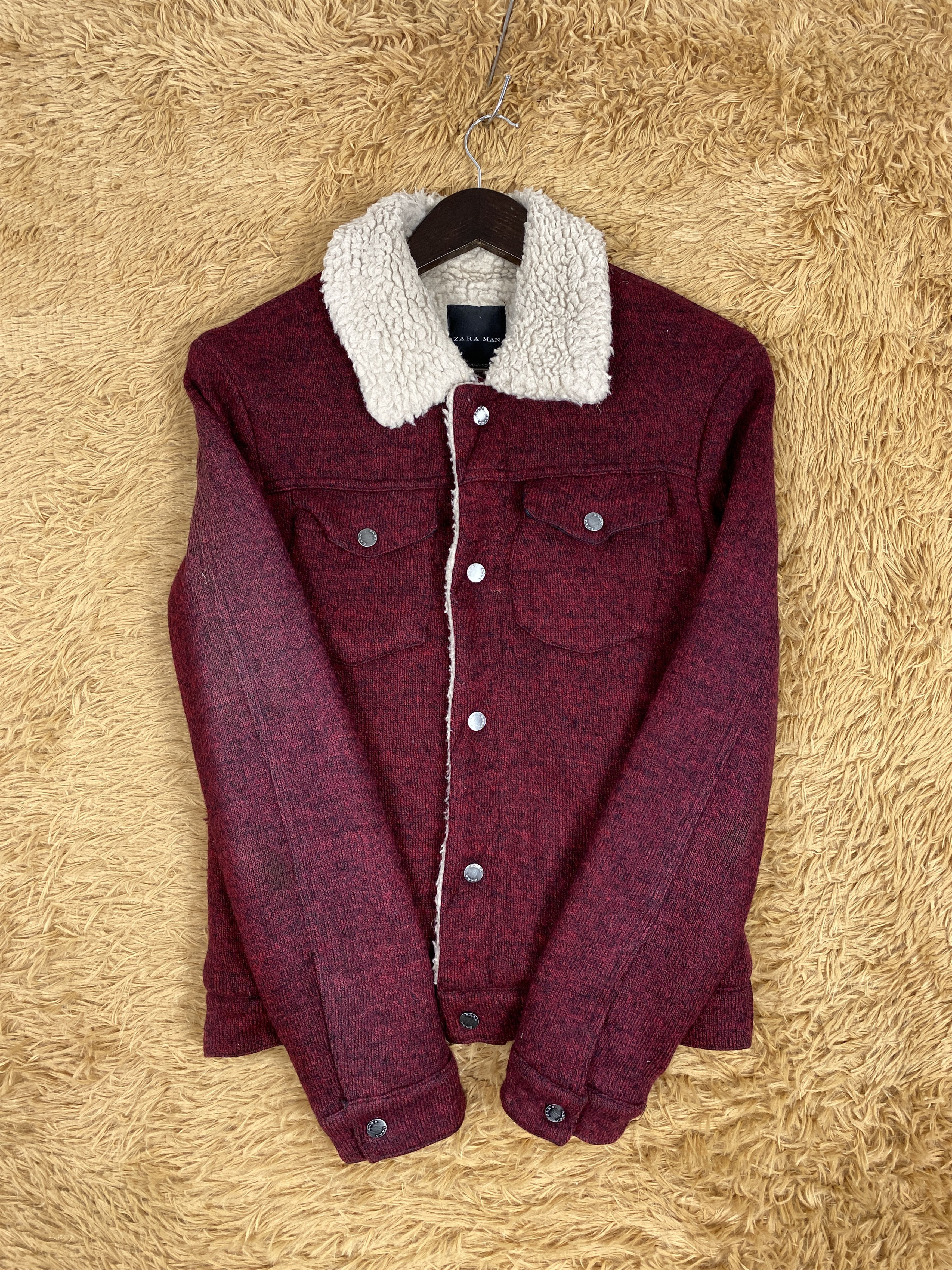 Zara Vintage Zara Man Wool Sherpa Lining Jacket PJ2448 Size US S / EU 44-46 / 1 - 4 Thumbnail