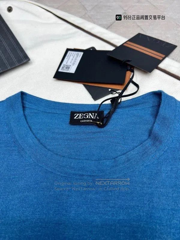 Ermenegildo Zegna Zegna SS23 Men's Solid Knit Crewneck Sweater. Size US M / EU 48-50 / 2 - 3 Thumbnail