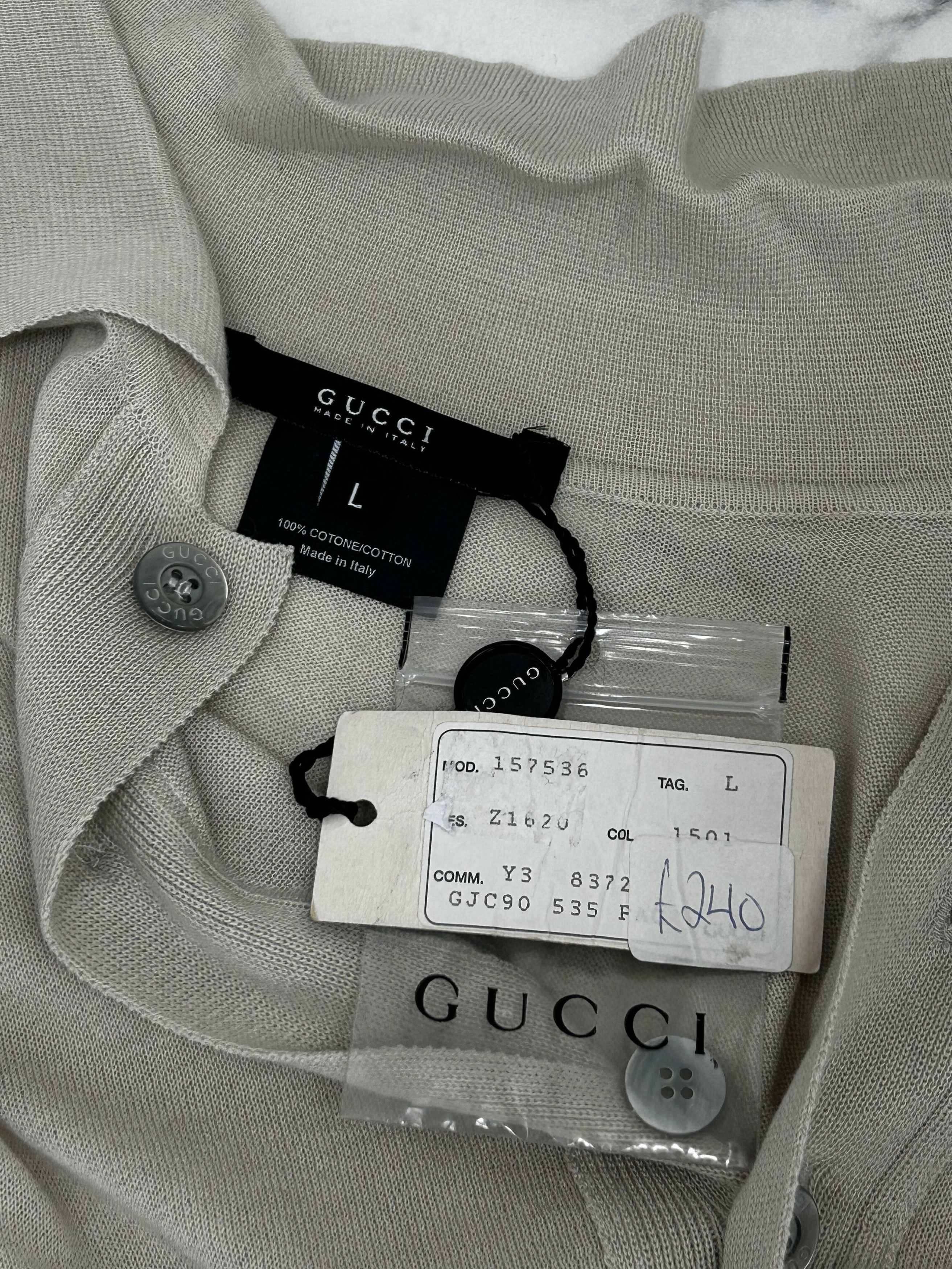Gucci Gucci Long Sleeve Knitted Cotton Polo Shirt Style Jumper Size US L / EU 52-54 / 3 - 5 Thumbnail