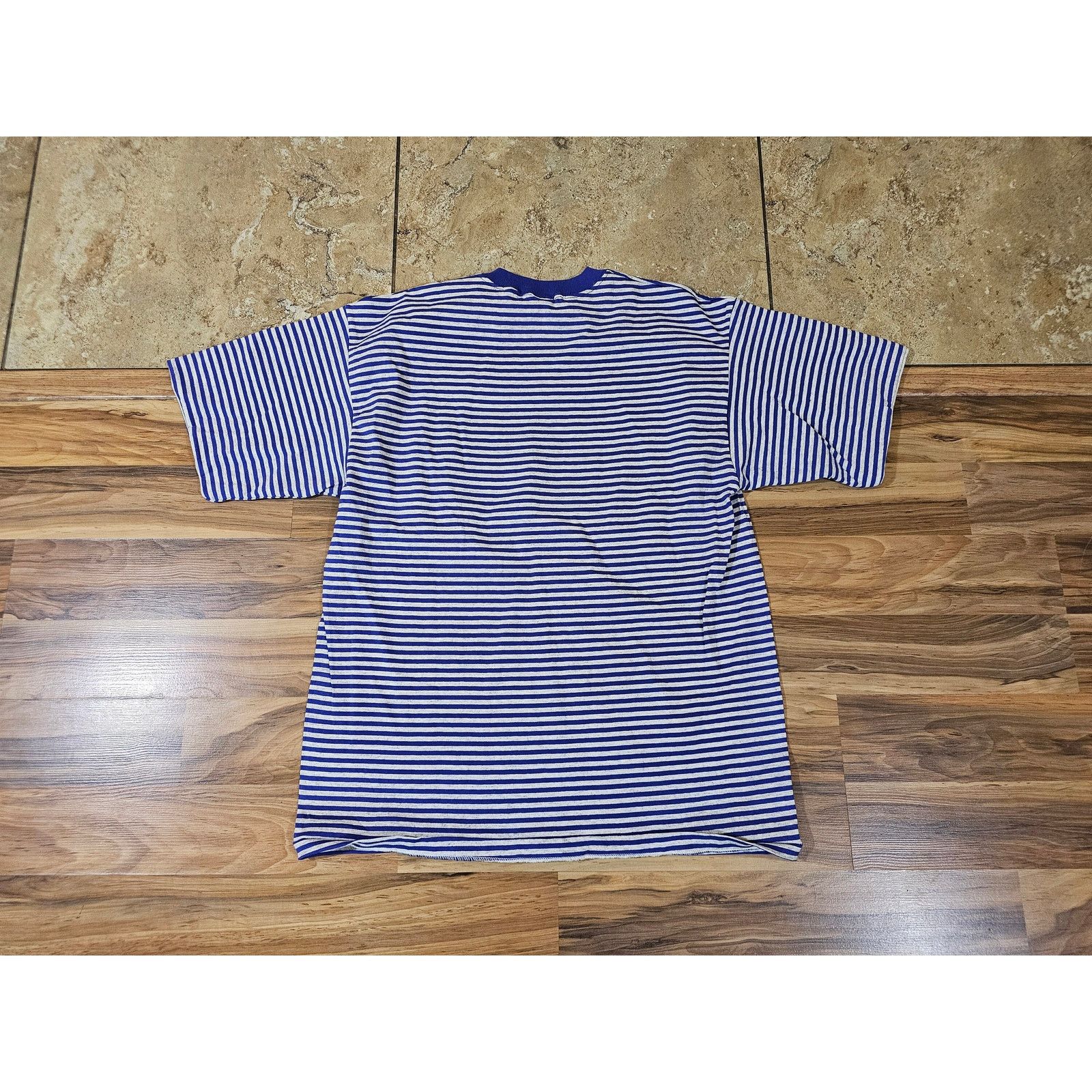 Other Arizona Gray Blue Striped T-shirt Sz L New 1990s Size US L / EU 52-54 / 3 - 2 Thumbnail