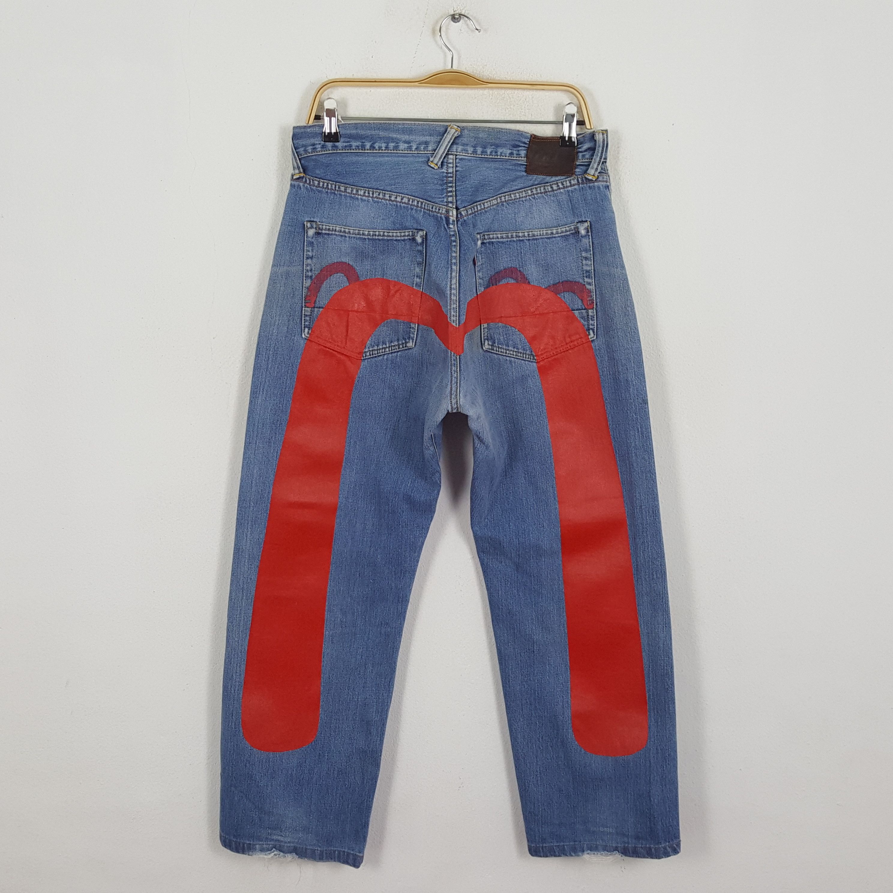 Vintage Evisu Embroidered Daicock Japanese Denim Jeans Size W31