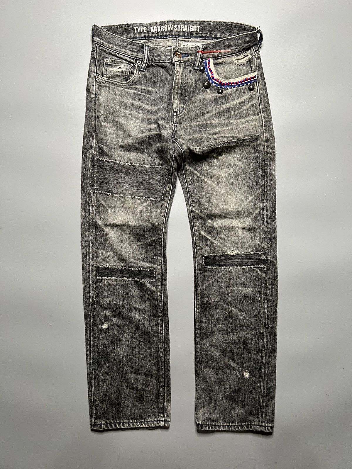 Neighborhood Neighborhood Beaded Savage jeans Narrow Straight | Grailed