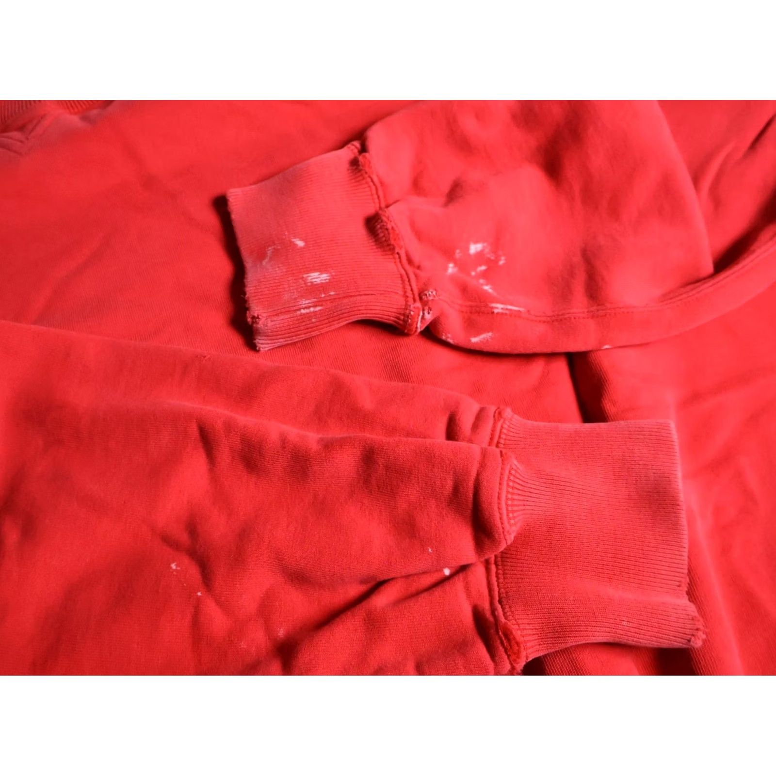 Polo Ralph Lauren VINTAGE Polo Ralph Lauren Sweatshirt Men's Large Red Crewneck Distressed Paint Splatter Embroidered Pony Hem Raglan Oversized 90s Retro Hipster Preppy Size US L / EU 52-54 / 3 - 5 Thumbnail