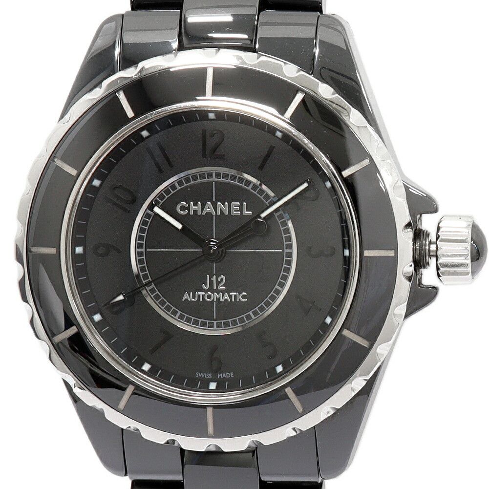 Chanel Chanel Chanel J12 Black Ceramic Watch Limited Glass / Ceramic Automatic H3829 DUTY FREE for USA Size ONE SIZE - 1 Thumbnail