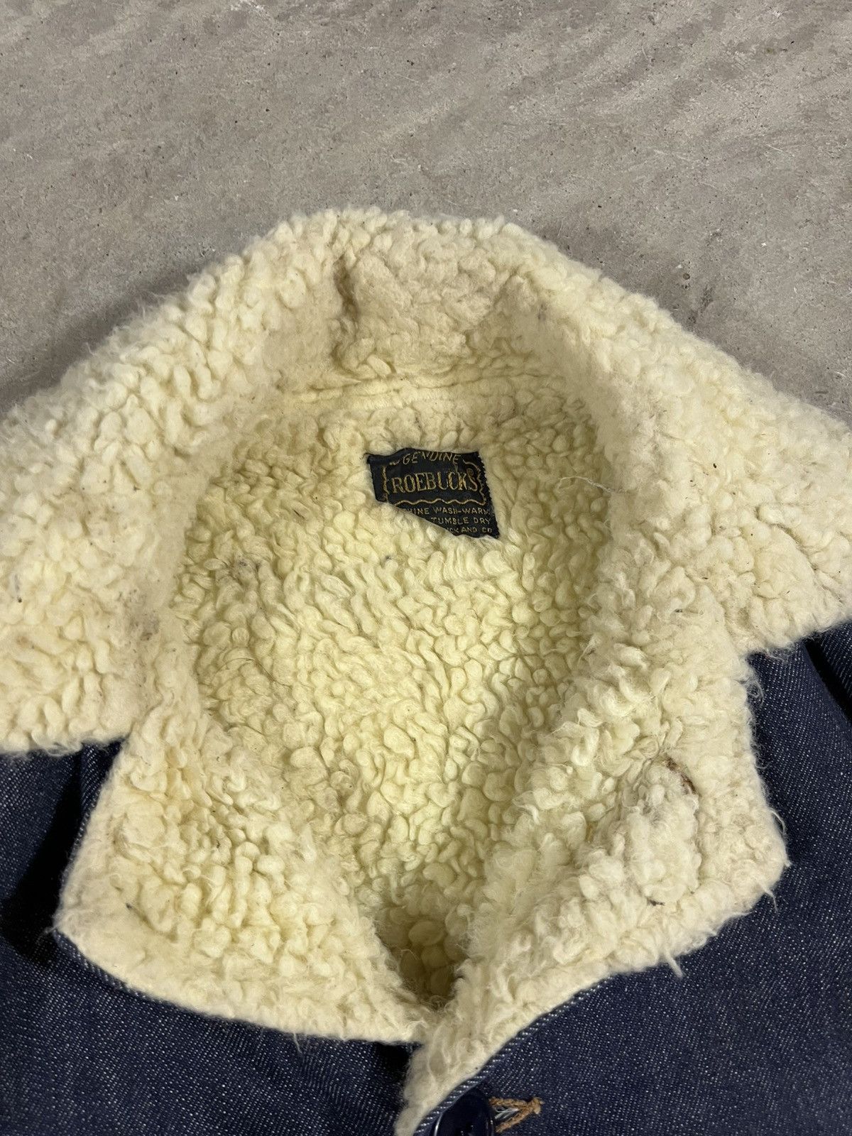 Sears Vintage 60s 70s Sears Shearling Lined Denim Jacket Coat Size US M / EU 48-50 / 2 - 3 Thumbnail