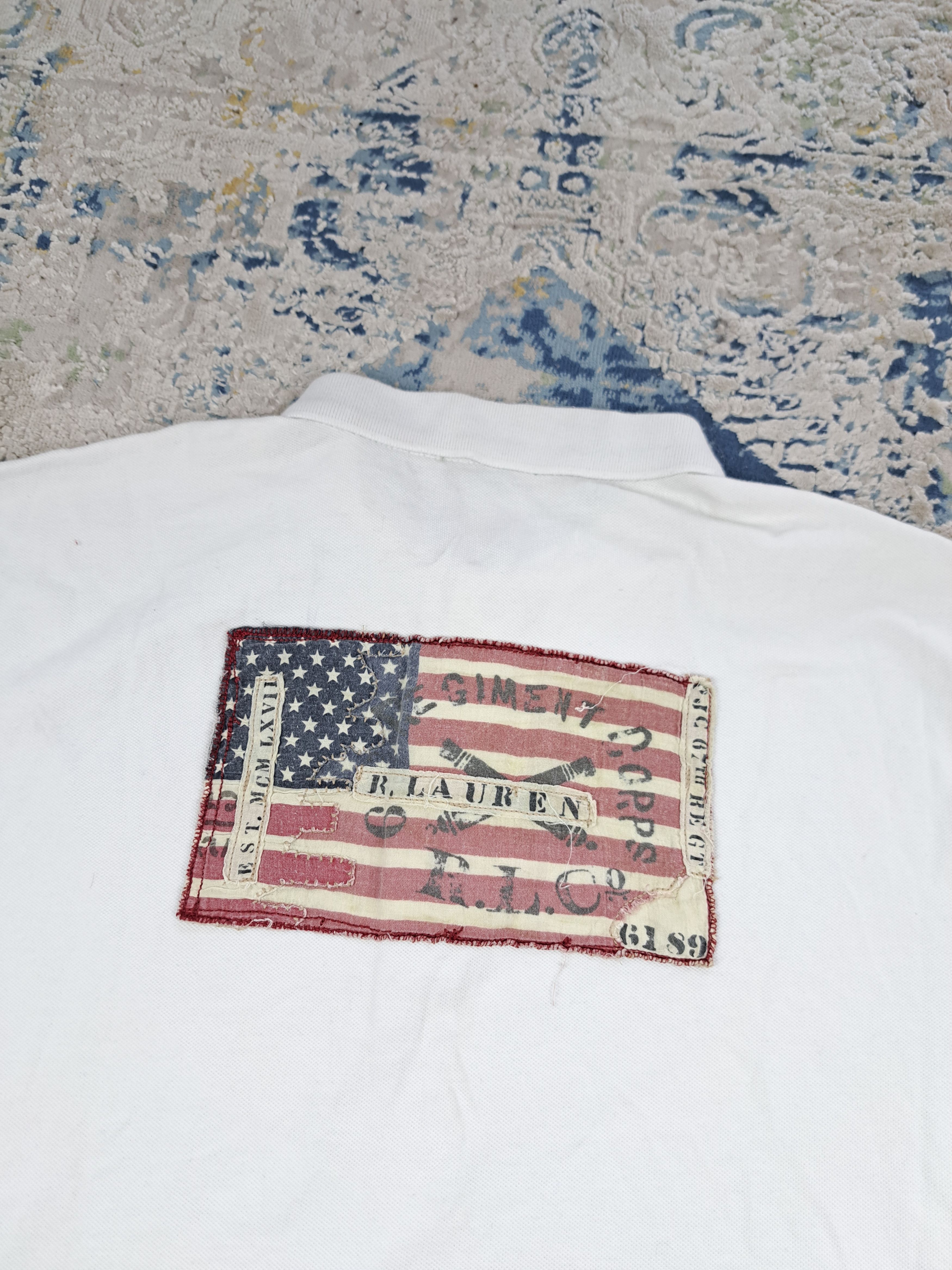 Polo Ralph Lauren Ralph Lauren Big American Flag Polo Shirt y2k Drip Size US XL / EU 56 / 4 - 2 Thumbnail