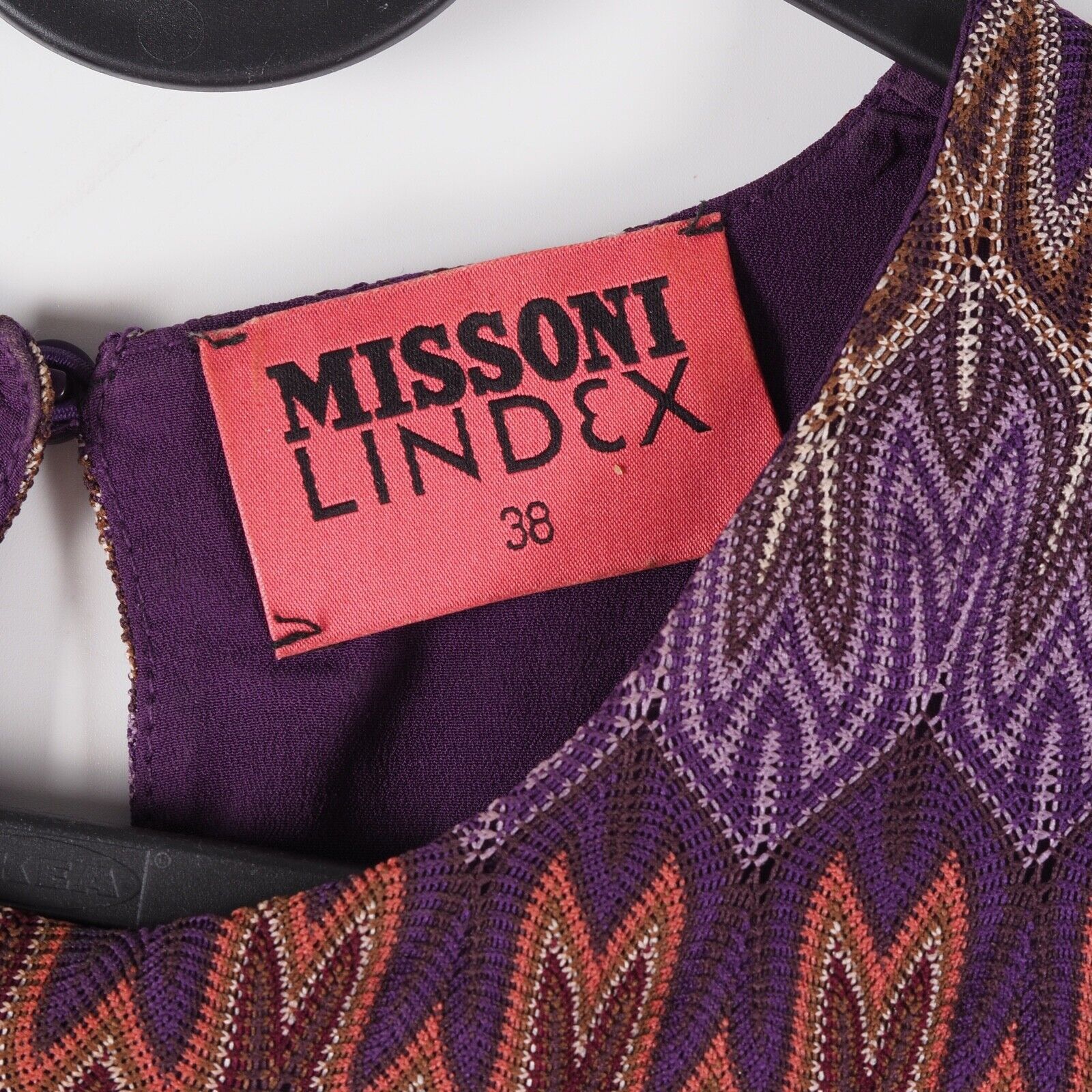 Missoni MISSONI Lindex Multicolor Sleeveless Purple Dress Size XS / US 0-2 / IT 36-38 - 2 Thumbnail