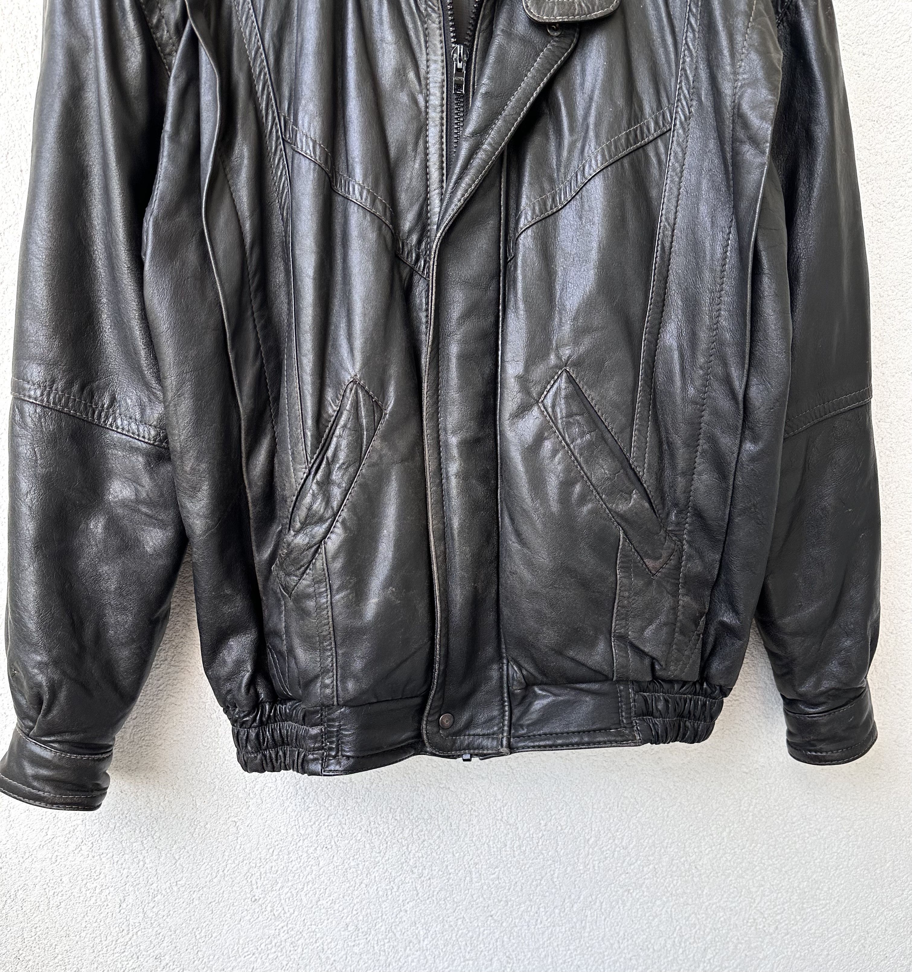 Vintage Leather jacket male boxy avant garde Size US L / EU 52-54 / 3 - 5 Thumbnail