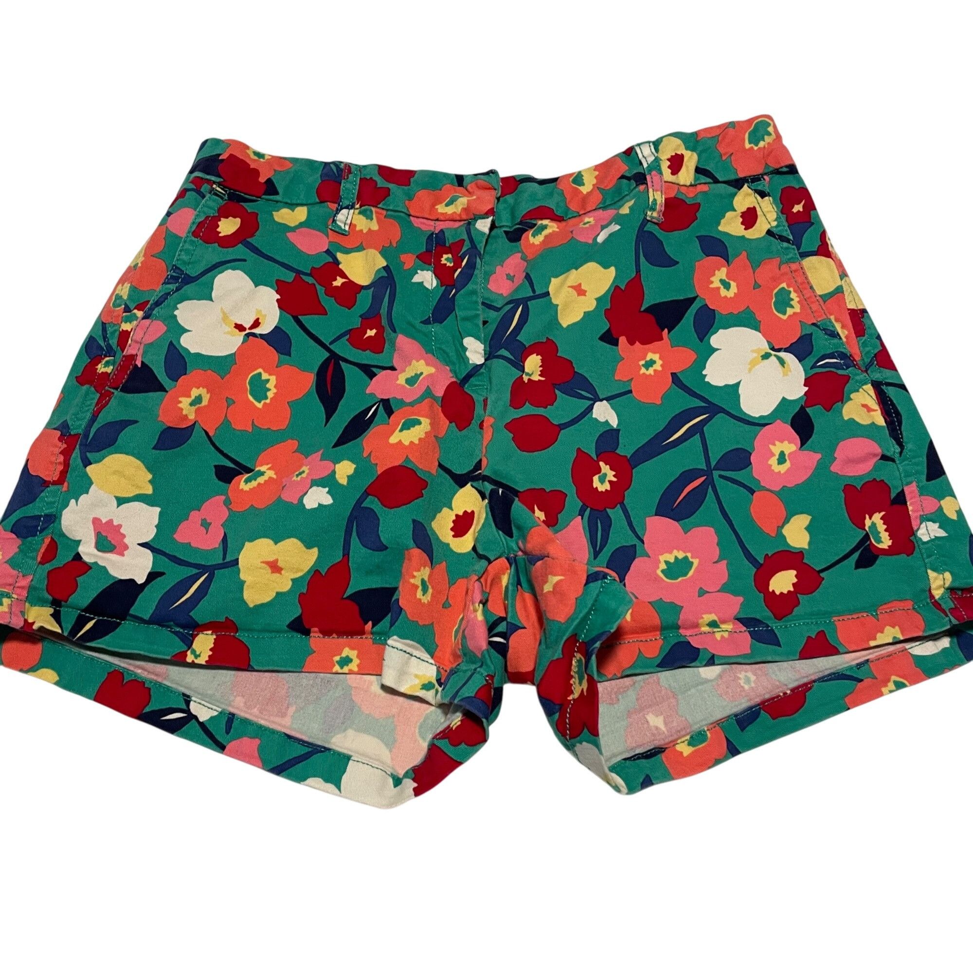 Other Colorful Floral Womens Shorts Size 4 By Elle Stretch Vibrant Size 27" / US 4 / IT 40 - 1 Thumbnail