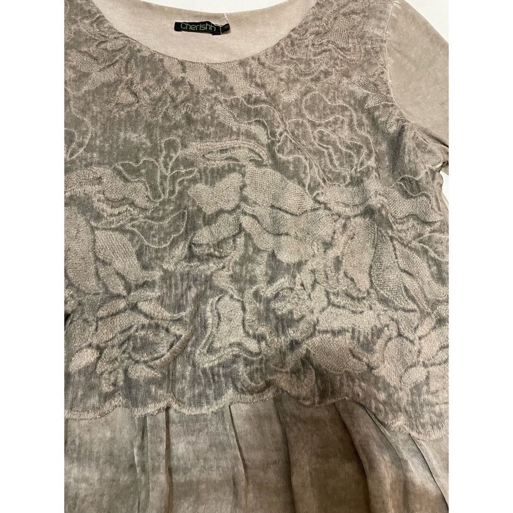 Other New Cherishh Silk Cotton Lace Gauze Long Sleeve Dress Made Size M / US 6-8 / IT 42-44 - 8 Thumbnail