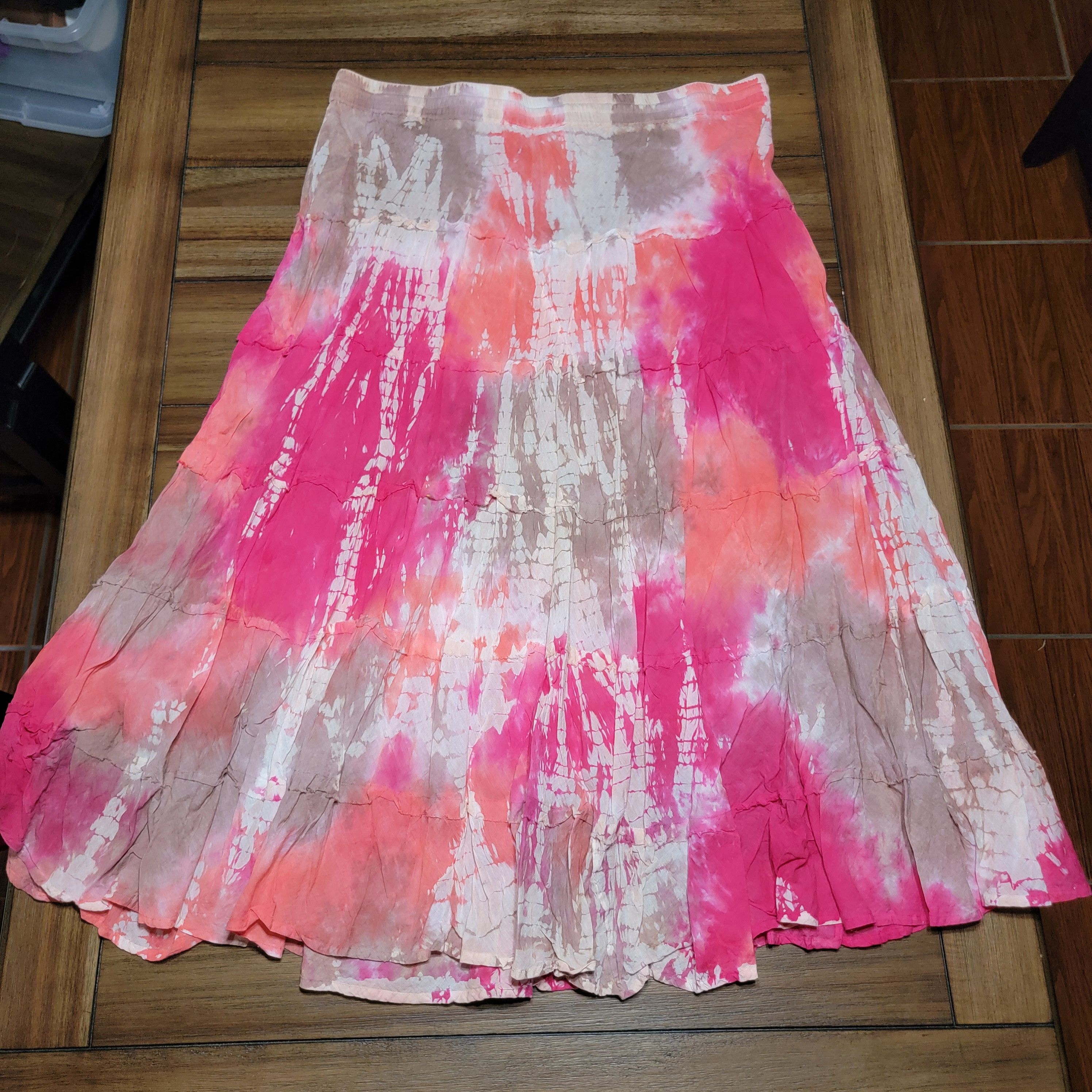 Other Cato Tie Dye Full Length Skirt w/ Tiny Tie Bells - Size XL Size 39" - 4 Thumbnail