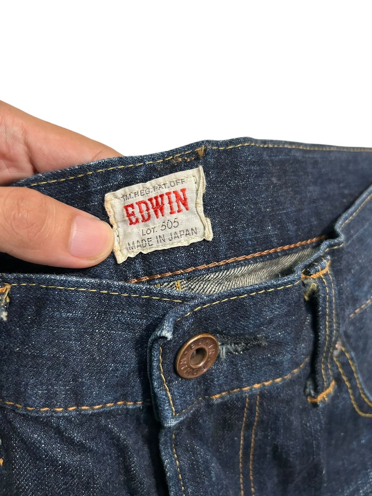 Japanese Brand × Kapital × Vintage Edwin Selvedge Vintage Japanese Short Denim jeans Size US 33 - 4 Thumbnail