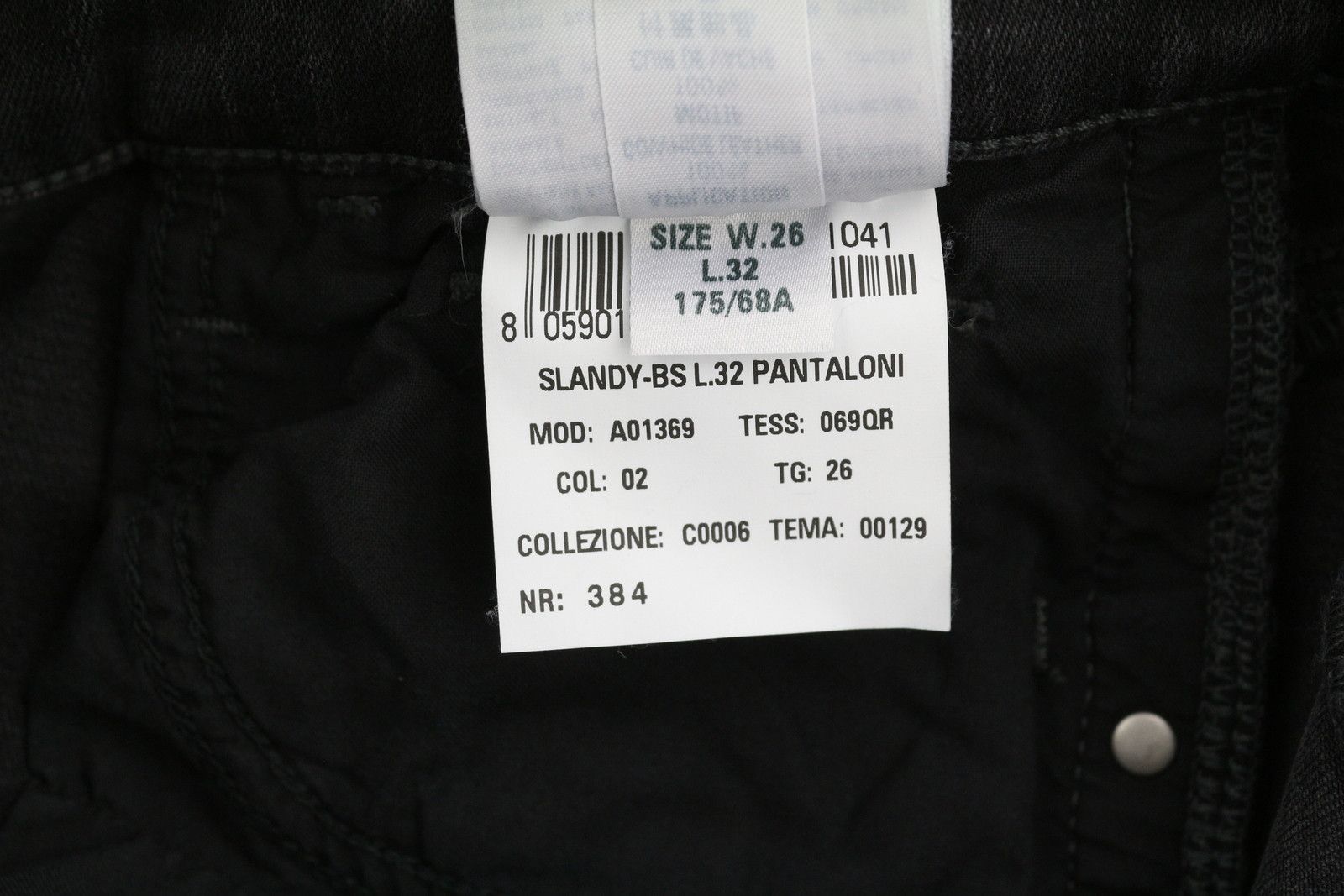 Diesel SLANDY 069QR W26/L32 Super Skinny Regular Waist Dark 40675 Size 26" / US 2 / IT 38 - 10 Thumbnail
