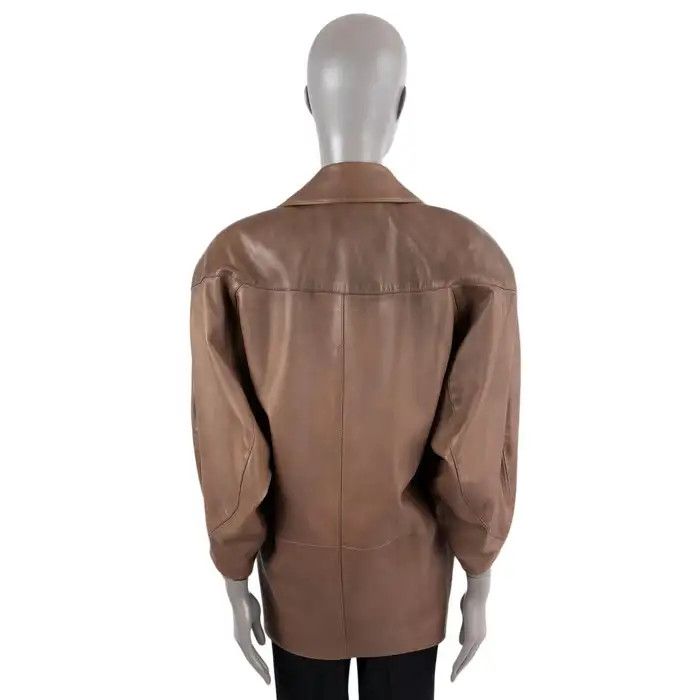 Saint Laurent Paris o1tp1o1224 Runway Oversized Leather Jacket in Dark Brown Size M / US 6-8 / IT 42-44 - 5 Thumbnail