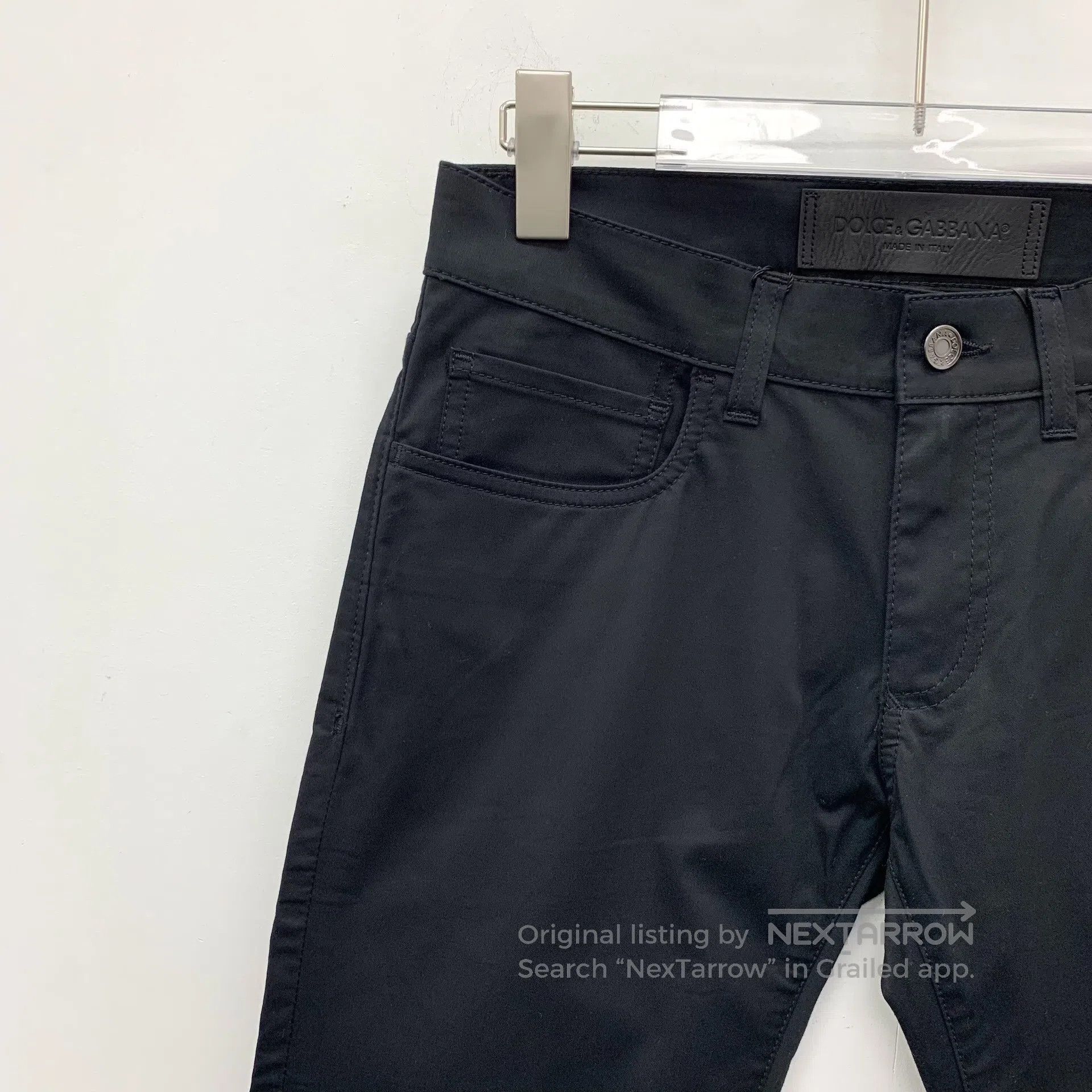 Dolce & Gabbana Dolce Gabbana Black Cotton Casual Trousers| Size US 28 / EU 44 - 3 Thumbnail