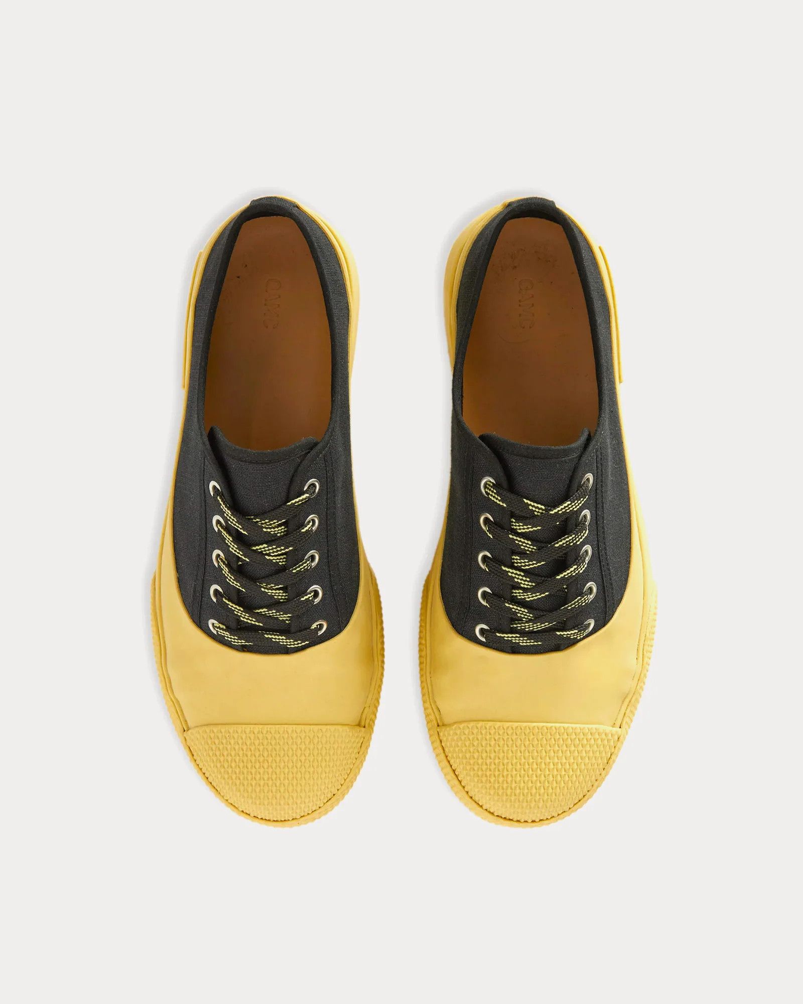 OAMC o1y0225 Logo Low-Top Sneakers in Black/Yellow Size US 8 / EU 41 - 4 Thumbnail