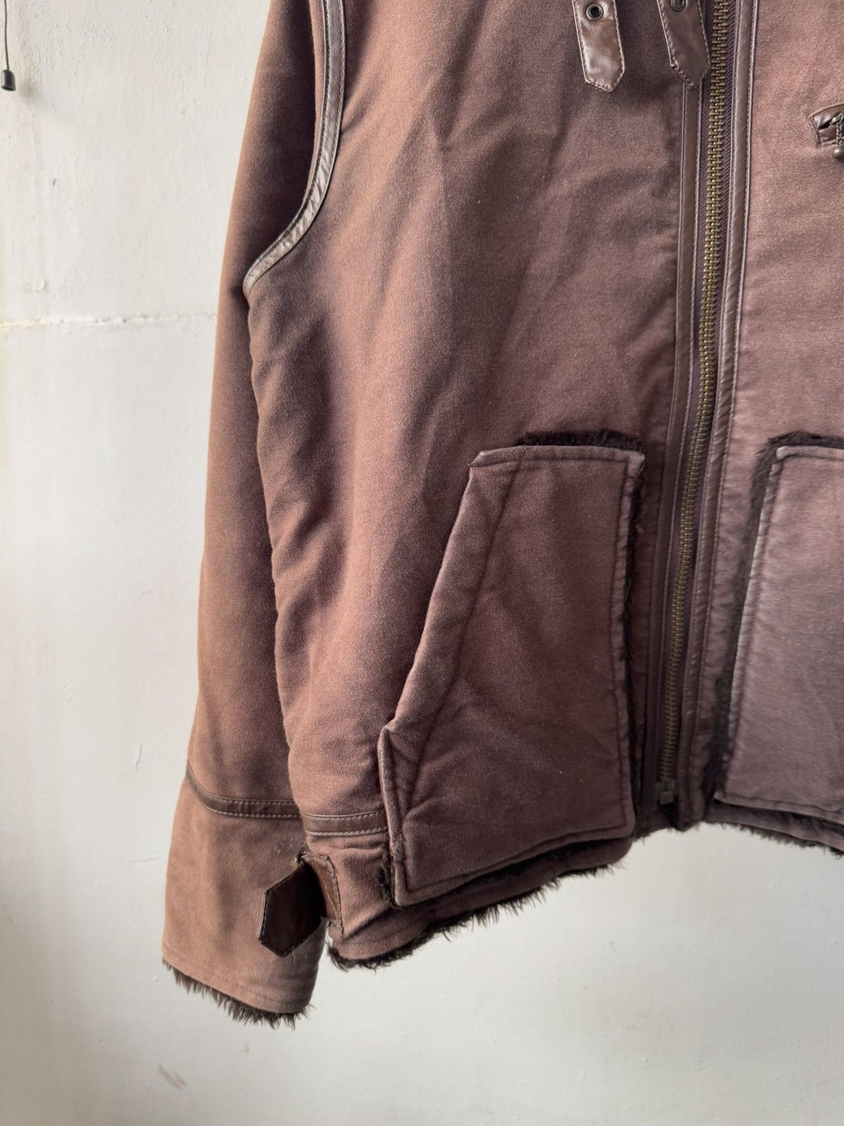 If Six Was Nine Vintage Edwin Lined Fleece Fur Brown Detroit Jacket Size US XL / EU 56 / 4 - 2 Thumbnail
