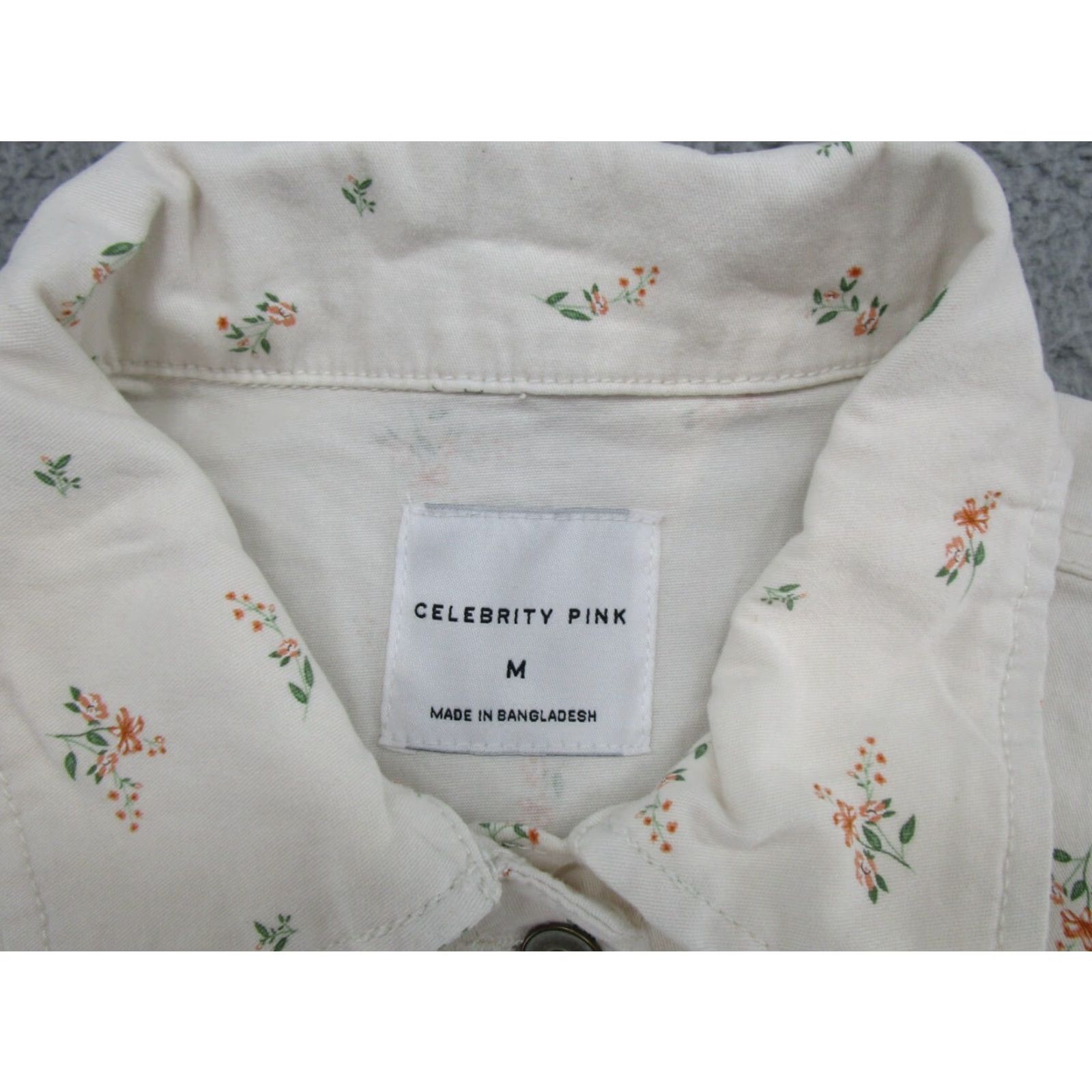 Vintage VINTAGE Celebrity Pink White Floral Cargo Jumper Romper in Women's Size Medium NEW Size 32" / US 10 / IT 46 - 3 Thumbnail